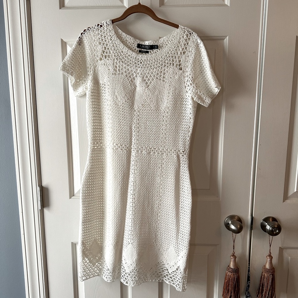 Brand new Ralph Lauren crochet Snow White midi dress ♥️